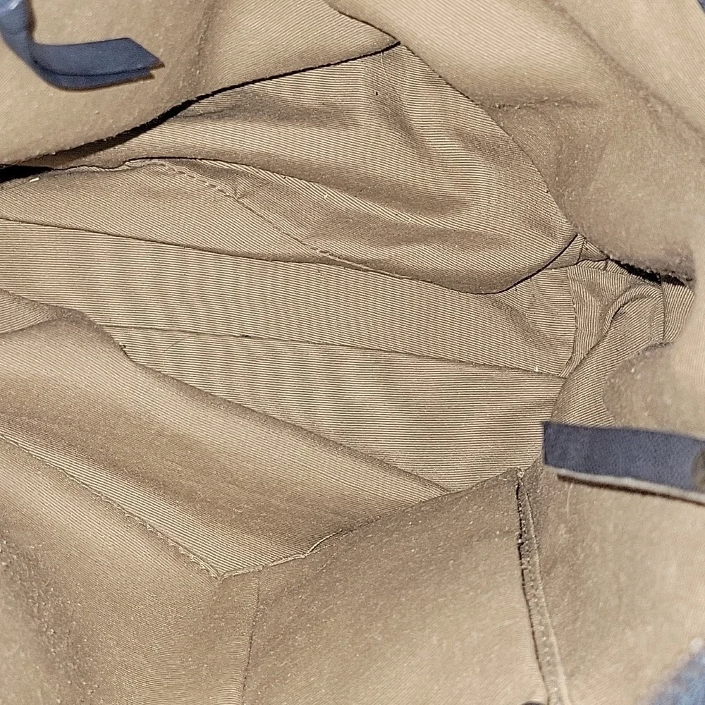 Monserat de Lucca for Anthropologie Blue Woven Leather Tote Bag